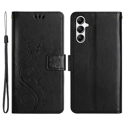 For Samsung Galaxy A56 5G Case PU Leather Phone Wallet Cover with Strap - Black