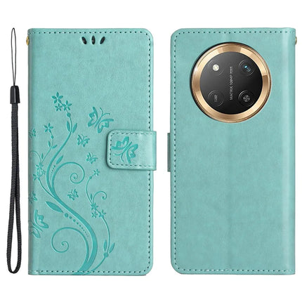 For Honor Magic7 Lite 5G / X9c 5G / X60 Pro 5G Case PU Leather Phone Wallet Cover with Strap - Baby Blue