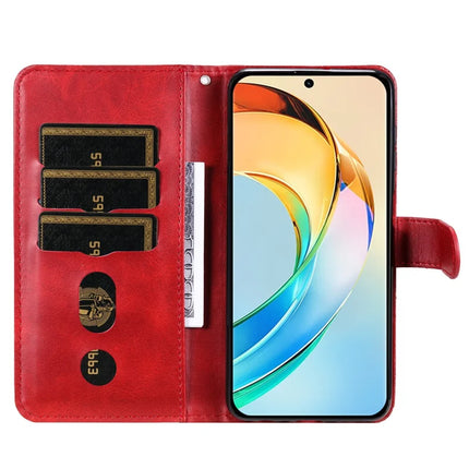 For Honor X60 5G Case Zipper Wallet Calf Texture PU Leather Phone Cover