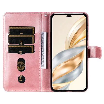 Zipper Wallet Case for Honor Magic7 Lite 5G / X9c 5G / X60 Pro 5G Calf Texture Leather Phone Cover