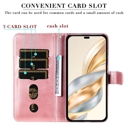 Zipper Wallet Case for Honor Magic7 Lite 5G / X9c 5G / X60 Pro 5G Calf Texture Leather Phone Cover