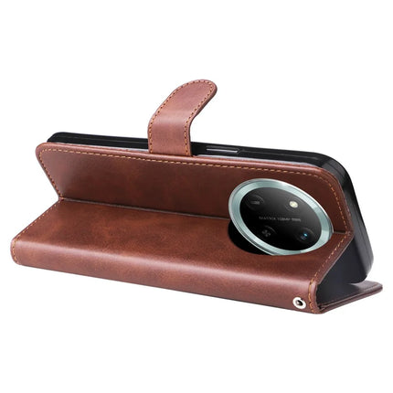 Zipper Wallet Case for Honor Magic7 Lite 5G / X9c 5G / X60 Pro 5G Calf Texture Leather Phone Cover