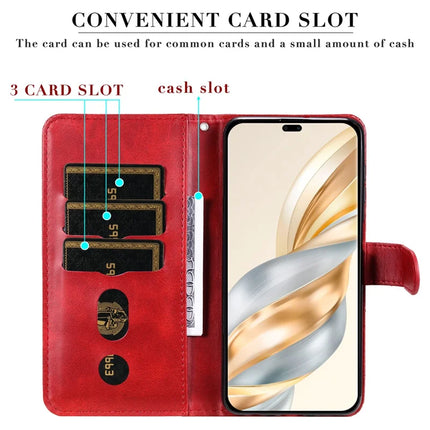 Zipper Wallet Case for Honor Magic7 Lite 5G / X9c 5G / X60 Pro 5G Calf Texture Leather Phone Cover