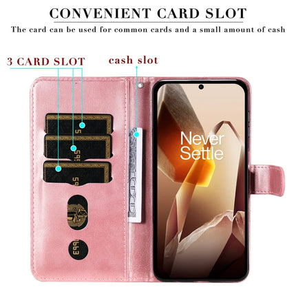 For OnePlus 13 Case Zipper Wallet Calf Texture PU Leather Phone Cover
