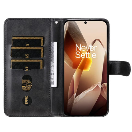 For OnePlus 13 Case Zipper Wallet Calf Texture PU Leather Phone Cover