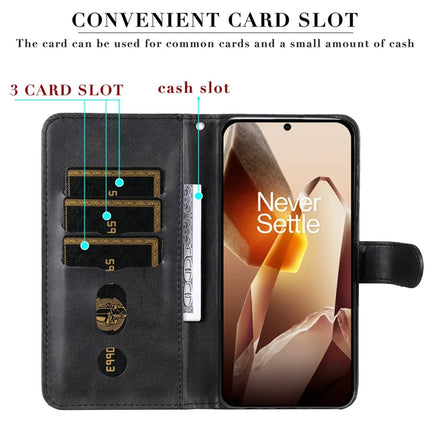 For OnePlus 13 Case Zipper Wallet Calf Texture PU Leather Phone Cover