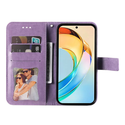 For Honor X60 5G Case PU Leather Wallet Floral Phone Cover Stand View