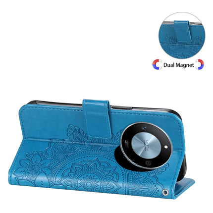For Honor X60 5G Case PU Leather Wallet Floral Phone Cover Stand View