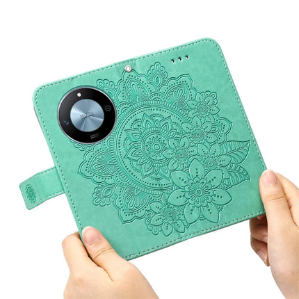 For Honor X60 5G Case PU Leather Wallet Floral Phone Cover Stand View
