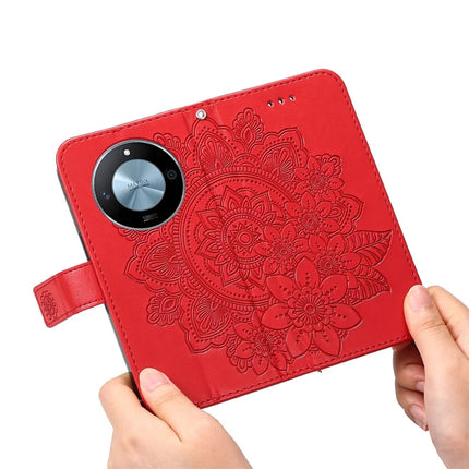 For Honor X60 5G Case PU Leather Wallet Floral Phone Cover Stand View