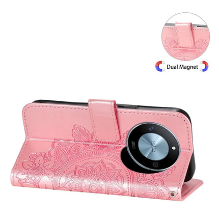 For Honor X60 5G Case PU Leather Wallet Floral Phone Cover Stand View