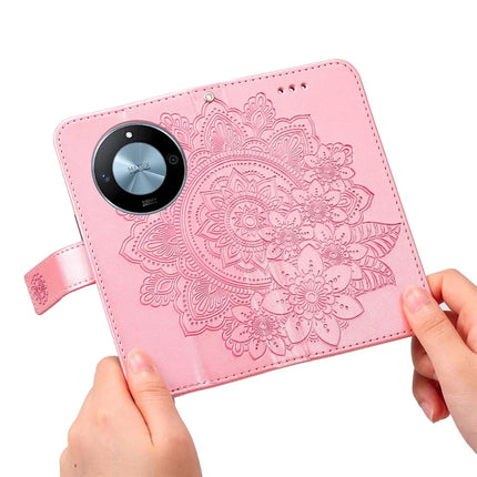 For Honor X60 5G Case PU Leather Wallet Floral Phone Cover Stand View