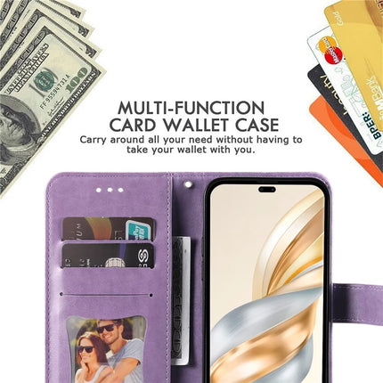 Leather Case for Honor Magic7 Lite 5G / X9c 5G / X60 Pro 5G Flower Phone Cover