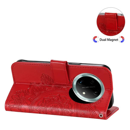 Leather Case for Honor Magic7 Lite 5G / X9c 5G / X60 Pro 5G Flower Phone Cover