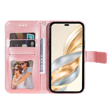 Leather Case for Honor Magic7 Lite 5G / X9c 5G / X60 Pro 5G Flower Phone Cover