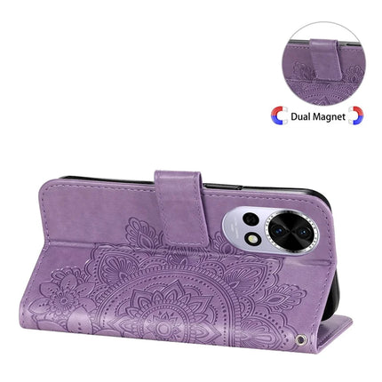 For Huawei nova 13 5G / nova 12 5G Case PU Leather Wallet Floral Phone Cover Stand View