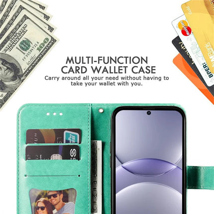 For Huawei nova 13 5G / nova 12 5G Case PU Leather Wallet Floral Phone Cover Stand View