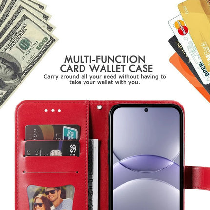 For Huawei nova 13 5G / nova 12 5G Case PU Leather Wallet Floral Phone Cover Stand View