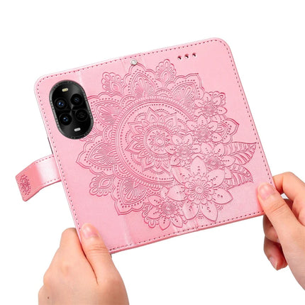 For Huawei nova 13 Pro 5G Case PU Leather Wallet Floral Phone Cover Stand View