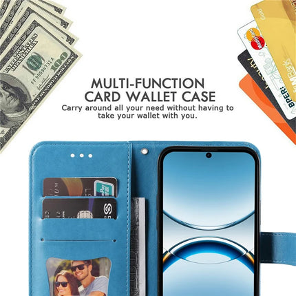For Oppo Find X8 5G Case PU Leather Wallet Floral Phone Cover Stand View