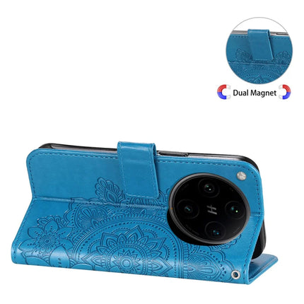 For Oppo Find X8 Pro 5G Case PU Leather Wallet Floral Phone Cover Stand View