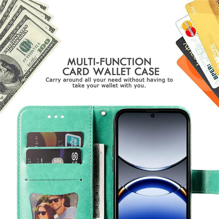 For Oppo Find X8 Pro 5G Case PU Leather Wallet Floral Phone Cover Stand View