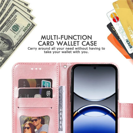 For Oppo Find X8 Pro 5G Case PU Leather Wallet Floral Phone Cover Stand View