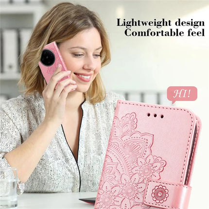For Oppo Find X8 Pro 5G Case PU Leather Wallet Floral Phone Cover Stand View