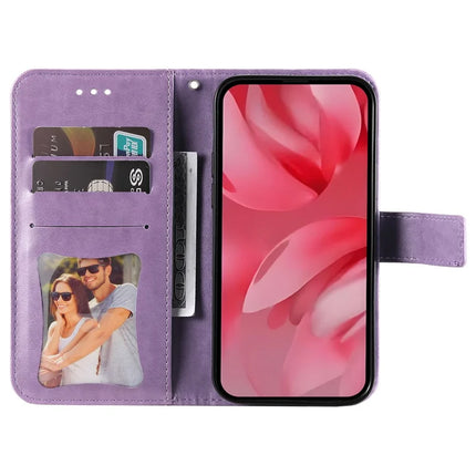 For Google Pixel 9a Case PU Leather Wallet Floral Phone Cover Stand View