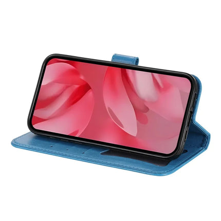 For Google Pixel 9a Case PU Leather Wallet Floral Phone Cover Stand View