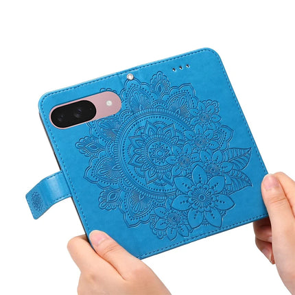 For Google Pixel 9a Case PU Leather Wallet Floral Phone Cover Stand View
