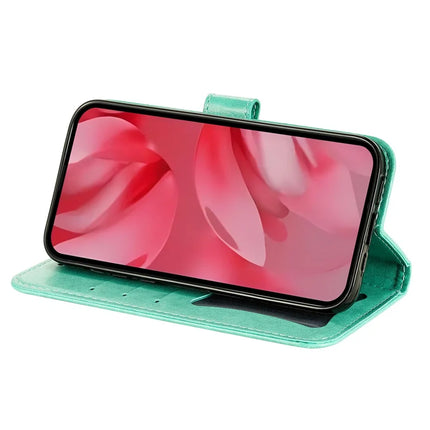 For Google Pixel 9a Case PU Leather Wallet Floral Phone Cover Stand View
