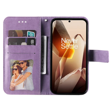 For OnePlus 13 Case PU Leather Wallet Floral Phone Cover Stand View