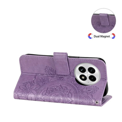 For OnePlus 13 Case PU Leather Wallet Floral Phone Cover Stand View