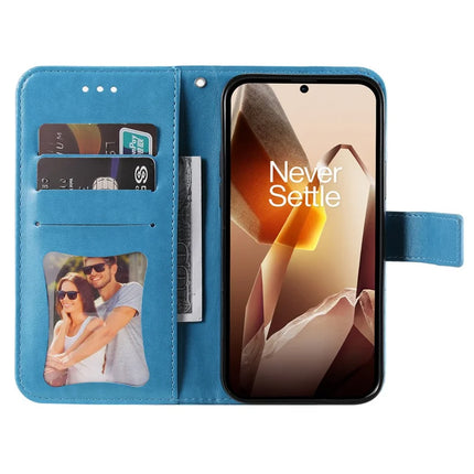 For OnePlus 13 Case PU Leather Wallet Floral Phone Cover Stand View