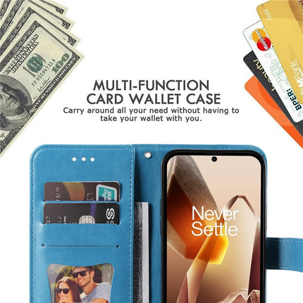 For OnePlus 13 Case PU Leather Wallet Floral Phone Cover Stand View