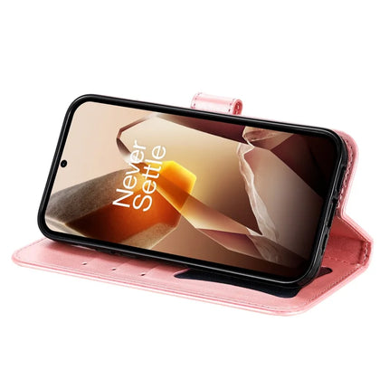 For OnePlus 13 Case PU Leather Wallet Floral Phone Cover Stand View