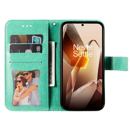 For OnePlus 13 Case PU Leather Wallet Floral Phone Cover Stand View