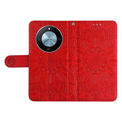 For Honor X60 5G Case Sunflower Imprint Leather Wallet Phone Cover