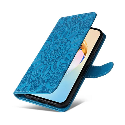 For Honor X60 5G Case Sunflower Imprint Leather Wallet Phone Cover