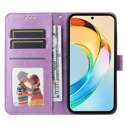For Honor X60 5G Case Sunflower Imprint Leather Wallet Phone Cover