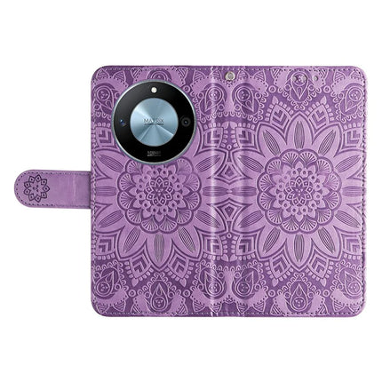 For Honor X60 5G Case Sunflower Imprint Leather Wallet Phone Cover