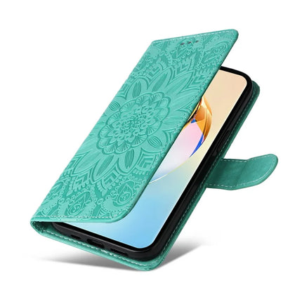 For Honor X60 5G Case Sunflower Imprint Leather Wallet Phone Cover