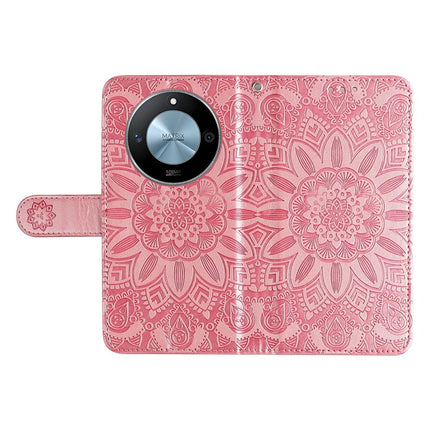 For Honor X60 5G Case Sunflower Imprint Leather Wallet Phone Cover