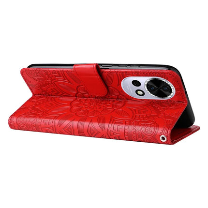 For Huawei nova 13 5G / nova 12 5G Case Sunflower Imprint Leather Wallet Phone Cover