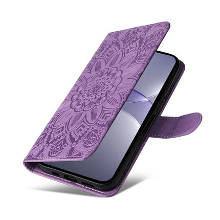 For Huawei nova 13 5G / nova 12 5G Case Sunflower Imprint Leather Wallet Phone Cover