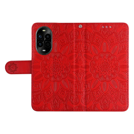 For Huawei nova 13 Pro 5G Case Sunflower Imprint Leather Wallet Phone Cover