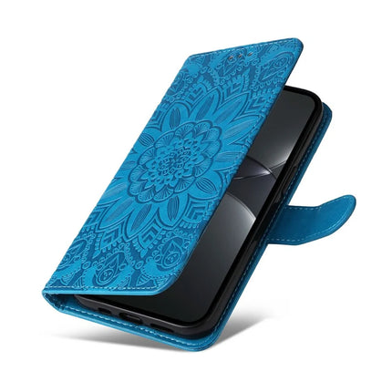 For Huawei nova 13 Pro 5G Case Sunflower Imprint Leather Wallet Phone Cover