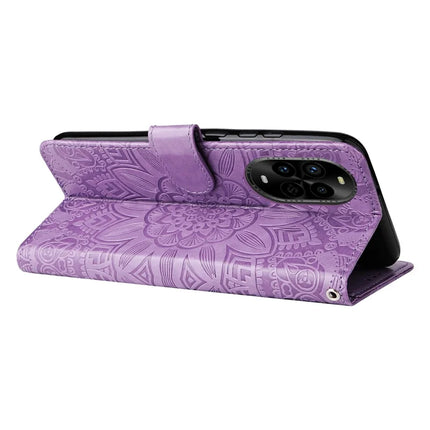 For Huawei nova 13 Pro 5G Case Sunflower Imprint Leather Wallet Phone Cover