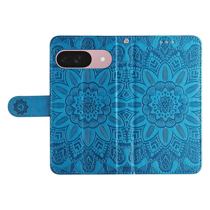 For Google Pixel 9a Case Sunflower Imprint Leather Wallet Phone Cover